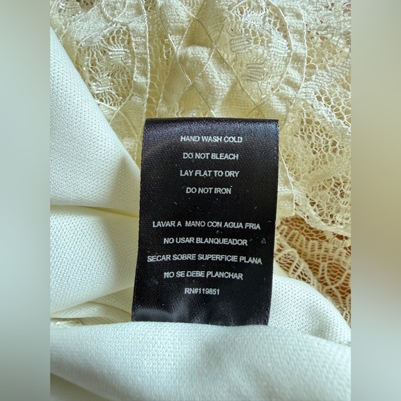 HeartSoul Women’s Ivory Lace Bohemian Maxi Dress Spaghetti Straps Size L (NWT) - Picture 8 of 10